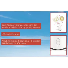 Unold Breezy Clip Tischventilator weiß