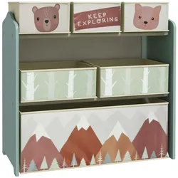 ZONEKIZ Kinderzimmerregal MDF, Vliesstoff