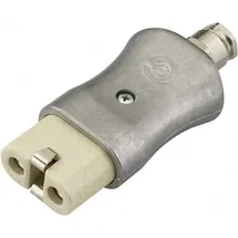 Kalthoff 840015 Warmgeräte-Steckverbinder 344 Buchse, gerade Gesamtpolzahl: 2 + PE 16A Aluminium