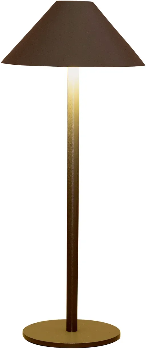 LED Lampe 12x26,5cm Touch wiederaufladbar mit USB Anschluß Timer  - taupe