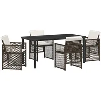 vidaXL Garten Essset 5-tlg. Braun