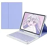 QYiiD Tastatur Hülle für Pad 10. Generation 2022 (10.9 Zoll), QWERTZ Abnehmbare Bluetooth Tastatur Hülle mit PU-Lederhülle,Pencil Halter, iPad 10 Generation Tastatur, Grün