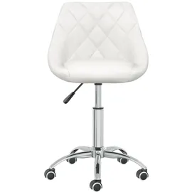 vidaXL Bürostuhl Drehbar Kunstleder Weiß