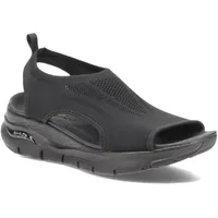 SKECHERS Damen Arch FIT City Catch Sandals, Black Knit, 40 EU