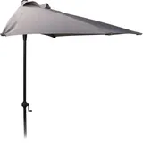 QFPLUS Sonnenschirm 320 x 250 cm hellgrau halbrund