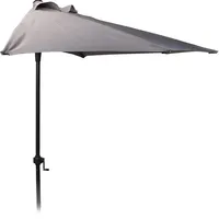 QFPLUS Sonnenschirm 320 x 250 cm hellgrau halbrund