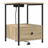 vidaXL Nachtschrank Sonoma-Eiche 42 x 41 x 56 cm Beige