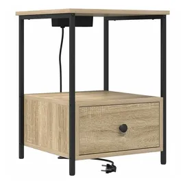 vidaXL Nachtschrank Sonoma-Eiche 42 x 41 x 56 cm Beige
