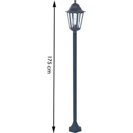 RANEX Smartwares Gartenlaterne 60 W Schwarz 175 cm CLAS5000.035