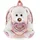 Perletti Teddybär Rucksack für Kinder mit Plüschtier Bär und Rosa Herz - Kuscheltier Pluschspielzeug Weich Flauschig und Kindergarten Schultasche - 3 4 5 6 Jahren Baby Kindertasche (Rucksack)