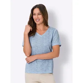 Classic Basics Sieh an! Kurzarm-Shirt in himmelblau-meliert | Gr.: 46