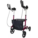 Antar Arthritis Rollator AT51113 faltbar rot/silber