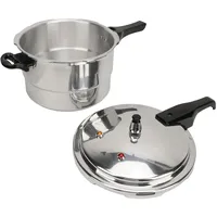 22 Cm Aluminium-schnellkochtopf Für Induktion Und Gas, Mit Sicherheitsventilen Und Dampfschale, Ideal Zum Schnellen Kochen Und Sterilisieren.