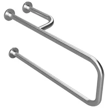 Brillantbad BELP Stützgriff Rechts Edelstahl gebürstet mit Abdeckung 235x380x776 mm, 120 kg Traglast für Bad & WC >> zum Bohren