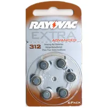 Rayovac Hörgerätebatterien Extra Advanced Typ 312/PR41/1.45V/4607 Zink-Luft braun 6 St.