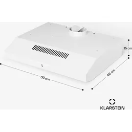 Klarstein Dunstabzugshaube 60cm, Abluft-Dunstabzugshaube, Dunstabzug mit Filter Spülmaschinenfest, LEDs & Touch-Bedienfeld, Leise Abzugshaube mit 175 m3/h Abluftleistung SenseControl integrierte Touch-Steuerung Edelstahl Acrylglasfront