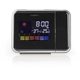 nedis Projektionsuhr WEST103BK mit Alarm, Hygrometer und Wettervorhersage