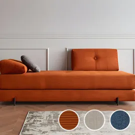 Innovation Living Schlafsofa Sigmund Drip Cord Burnt Orange
