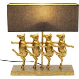 Kare Tischlampe Dancing Cows, schwarz,