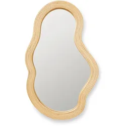 Ferm Living - Pond Spiegel, 40 x 72,5 cm, medium, Rattan natur