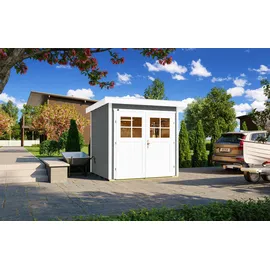 Weka Gartenhaus 227 Gr. 1 2,09 x 2,05 m grau Doppeltür