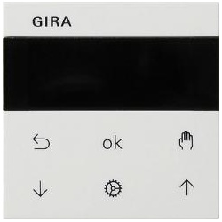 Gira System 3000 Jalousieuhr Display (reinweiß, seidenmatt)