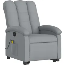 vidaXL Massagesessel mit Aufstehhilfe Polyester 93 x 101 x 93 cm Hellgrau