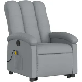 vidaXL Massagesessel mit Aufstehhilfe Polyester 93 x 101 x 93 cm Hellgrau