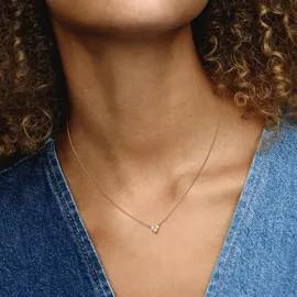 Pandora Kette mit Anhänger Drei Sterne Herz Zirkonia Gold