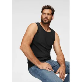 MAN'S WORLD Muscleshirt MAN'S WORLD, Herren, Gr. 4XL (68/70), schwarz, Single Jersey, Obermaterial: 100% Baumwolle, unifarben, Basic, Basic schmal, Rundhals, Shirts, schmal geschnitten, Rundhalsausschnitt, aus 100% Baumwolle
