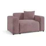 Fun Möbel Sessel MEGAN Stoff Poso 70 x 80 x 80 cm Rosa mit Rollen