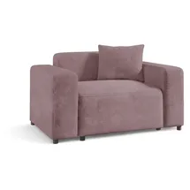 Fun Möbel Sessel MEGAN Stoff Poso 70 x 80 x 80 cm Rosa mit Rollen
