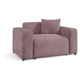 Fun Möbel Sessel MEGAN Stoff Poso 70 x 80 x 80 cm Rosa mit Rollen