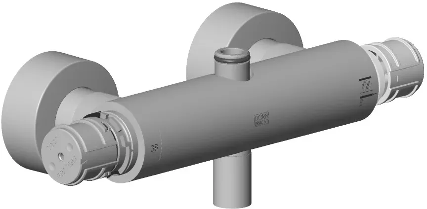 Dornbracht Anschluss für Thermostat Stand Ersatzteile 04170135000 281 x 126 x 104 mm Schwarz matt 04170135000-33