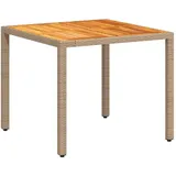 vidaXL Gartentisch 90 x 90 x 75 cm Beige