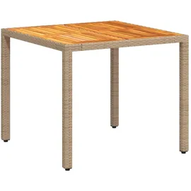 vidaXL Gartentisch 90 x 90 x 75 cm Beige