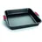 WOLL Bakeware Backform viereckig, 28 x 28 cm, mit hitzebeständigen Silikongriffen bis 230°C, PFAS-frei, zweilagige Antihaftbeschichtung, aluminisierter Stahl, schwarz