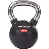 Sport-Thieme Kettlebell Gummiert mit glattem Chrom-Griff. 10 kg