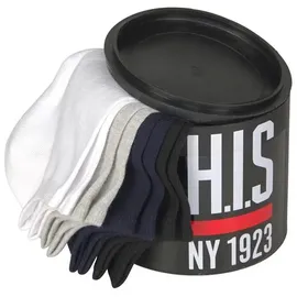 H.I.S. Sneakersocken 8er Pack Blau/Schwarz/Weiß/Hellgrau 43-46