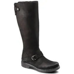Schwarze Stiefel Simen Damen Lederschuhe Winterschuhe, 39
