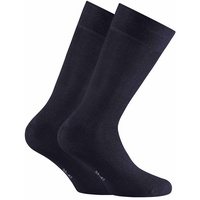 Rohner Unisex Socken, 2er Pack - Bambus, Kurzsocken Marine 43-46