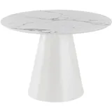 Livetastic Esstisch, Weiß, Holzwerkstoff, Marmoroptik, rund, Säule, rund, 120x75x120 cm, Esszimmer, Tische, Esstische, Esstische rund