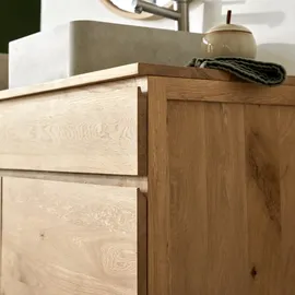 Tikamoon Waschtischunterschrank 120 x 0 x 0 cm Braun