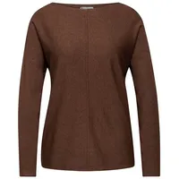 STREET ONE Basic Dolman Pullover Hazelnut Brown Mel. 36