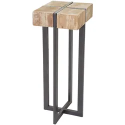 Blumentisch HWC-A15, Blumenst√§nder Blumens√§ule, Tanne Holz rustikal massiv MVG-zertifiziert 100x32x32cm