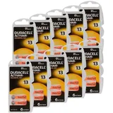 60x Duracell Activair Hörgerätebatterien Größe 13 Zink-Luft quecksilberfrei