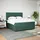 vidaXL Boxspringbett 180 x 200 cm Dunkelgrün