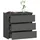 Akord Nachtschrank CL-3 60 x 35 x 57 cm Graphitgrau