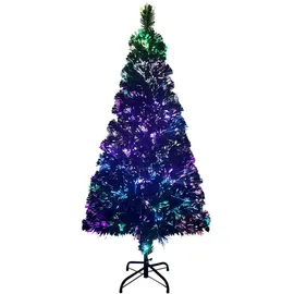vidaXL Künstlicher Weihnachtsbaum mit Ständer Grün 150 cm Fiberoptik