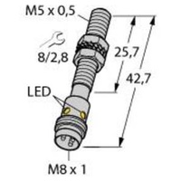Turck Sensor bündig PNP, Schließer BI1U-EG05-AP6X-V1331
